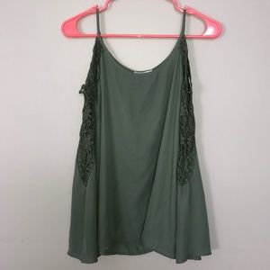 Cold Shoulder Green Blouse